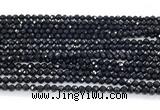 CON120 15.5 inches 2mm faceted round black onyx gemstone beads