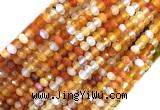 AGBS11 15 inches 4*6mm faceted rondelle red agate beads wholesale
