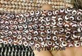 AGBS183 15 inches 6mm round tibetan dzi agate beads wholesale