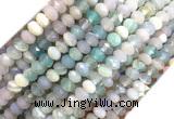 AGBS20 15 inches 4*6mm faceted rondelle banded agate beads wholesale