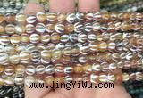 AGBS202 15 inches 6mm round tibetan dzi agate gemstone beads