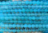AGBS390 15 inches 6mm round blue agate beads wholesale