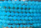 AGBS391 15 inches 8mm round blue agate beads wholesale