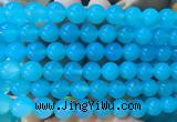 AGBS392 15 inches 10mm round blue agate beads wholesale