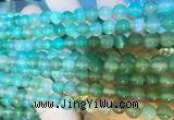AGBS394 15 inches 6mm round green agate beads wholesale