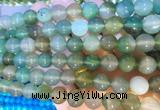 AGBS396 15 inches 10mm round green agate beads wholesale
