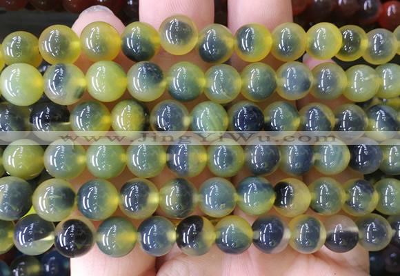 AGBS424 15 inches 8mm faceted round sugar heart agate beads wholesale
