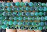 AGBS426 15 inches 8mm faceted round sugar heart agate beads wholesale