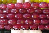 AGBS430 15 inches 13*18mm faceted drum agate beads wholesale