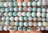 AGBS437 15 inches 10mm round Matte agate beads wholesale