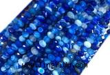 AGBS44 15 inches 4*6mm faceted rondelle banded agate beads wholesale