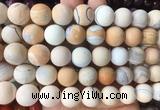 AGBS441 15 inches 14mm round Matte agate beads wholesale