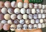AGBS442 15 inches 14mm round Matte agate beads wholesale
