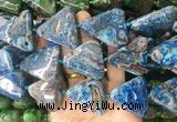 AGBS445 15 inches 32*35mm - 38*40mm triangle crazy lace agate beads wholesale AGBS445 15 inches 32*35mm - 38*40mm triangle crazy lace agate beads wholesale