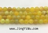 AGBS74 15 inches 8mm round yellow fire agate beads wholesale