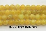 AGBS75 15 inches 10mm round yellow fire agate beads wholesale