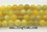 AGBS76 15 inches 12mm round yellow fire agate beads wholesale