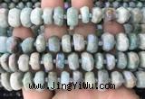 AMBS10 15 inches 6*11mm - 8*12mm faceted nuggets AB-color amazonite beads