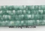ASBS07 15 inches 3*8mm heishi peacock angelite gemstone beads