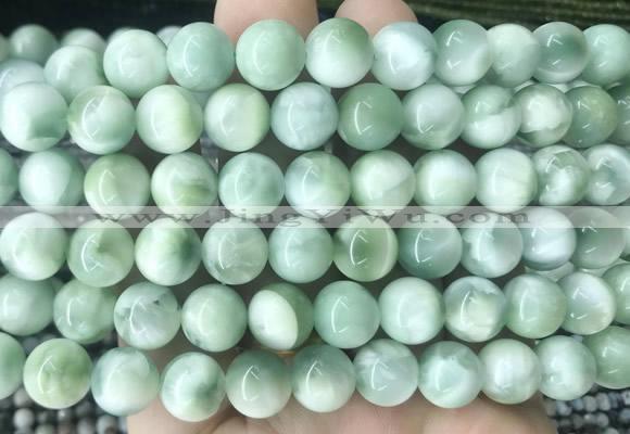 ASBS12 15 inches 12mm round green angelite gemstone beads wholesale