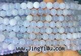 BCBS09 15 inches 8mm round blue chalcedony beads wholesale