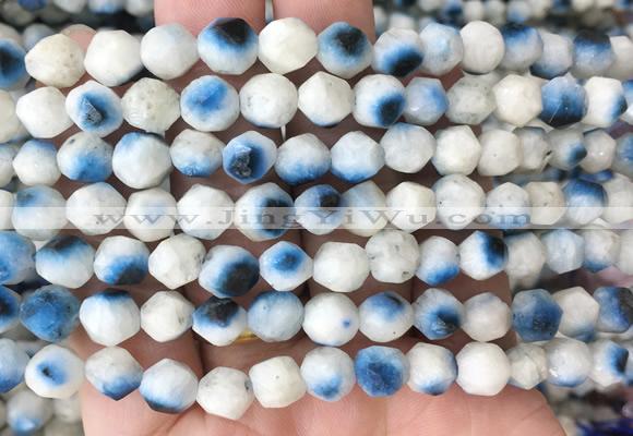 BIBS15 15 inches 8mm faceted nuggets blue ice glacierite stone beads wholesale