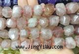 BQBS01 15 inches 12*16mm - 13*18mm faceted nuggets red strawberry quartz beads