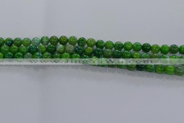 CAA1067 15.5 inches 8mm round dragon veins agate beads wholesale
