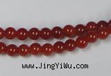 CAA110 15.5 inches 5mm round red agate gemstone beads wholesale