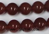 CAA114 15.5 inches 14mm round red agate gemstone beads wholesale