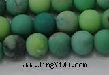 CAA1151 15.5 inches 6mm round matte grass agate beads wholesale