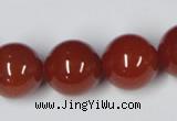 CAA116 15.5 inches 18mm round red agate gemstone beads wholesale