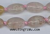 CAA1180 15.5 inches 12*20mm oval sakura agate gemstone beads