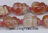CAA1183 15.5 inches 15*20mm carved calabash sakura agate beads