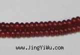 CAA121 15.5 inches 3*5mm rondelle red agate gemstone beads