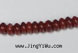 CAA122 15.5 inches 5*8mm rondelle red agate gemstone beads