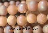 CAA1273 15.5 inches 6mm round matte plated druzy agate beads