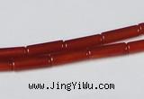 CAA136 15.5 inches 4*13mm column red agate gemstone beads