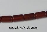 CAA138 15.5 inches 7*12mm column red agate gemstone beads