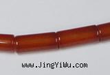CAA140 15.5 inches 8*18mm column red agate gemstone beads