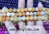 CAA1404 15.5 inches 8mm round matte druzy agate beads