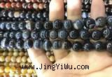 CAA1545 15.5 inches 10mm round banded agate beads wholesale