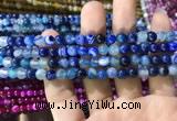 CAA1578 15.5 inches 4mm round banded agate beads wholesale