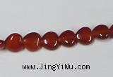 CAA162 15.5 inches 8*8mm heart red agate gemstone beads
