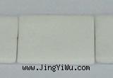 CAA17 15.5 inches 25*35mm rectangle white agate gemstone beads
