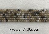 CAA1810 15.5 inches 4mm round banded agate gemstone beads