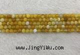 CAA1850 15.5 inches 4mm round banded agate gemstone beads