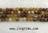 CAA1862 15.5 inches 8mm round banded agate gemstone beads