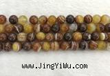 CAA1863 15.5 inches 10mm round banded agate gemstone beads