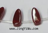 CAA187 15.5 inches 8*19mm freeform red agate gemstone beads